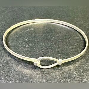 925 LA Sterling Silver Bangle Wishbone Bracelet 7” Lot#720